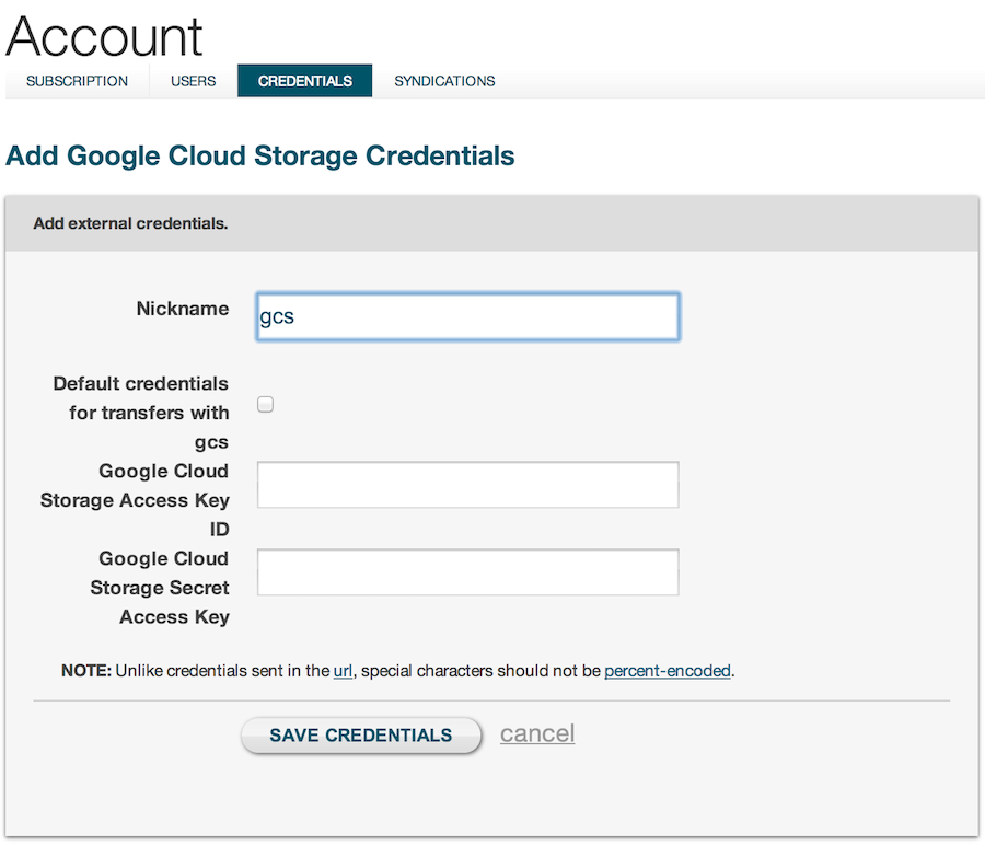 Utilisation de Zencoder avec Google Cloud Storage